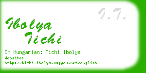 ibolya tichi business card